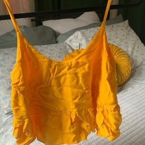 Yellow cropped top
